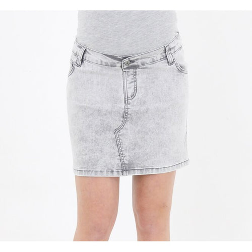 Love2wait - Skirt jeans grey  | MILD zwangerschapsboetiek - zwangerschapskleding bij Mechelen