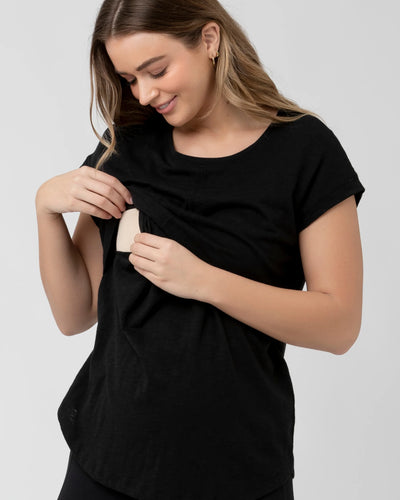 Ripe Maternity - Richie nursing tee black XS  | MILD zwangerschapsboetiek - zwangerschapskleding bij Mechelen