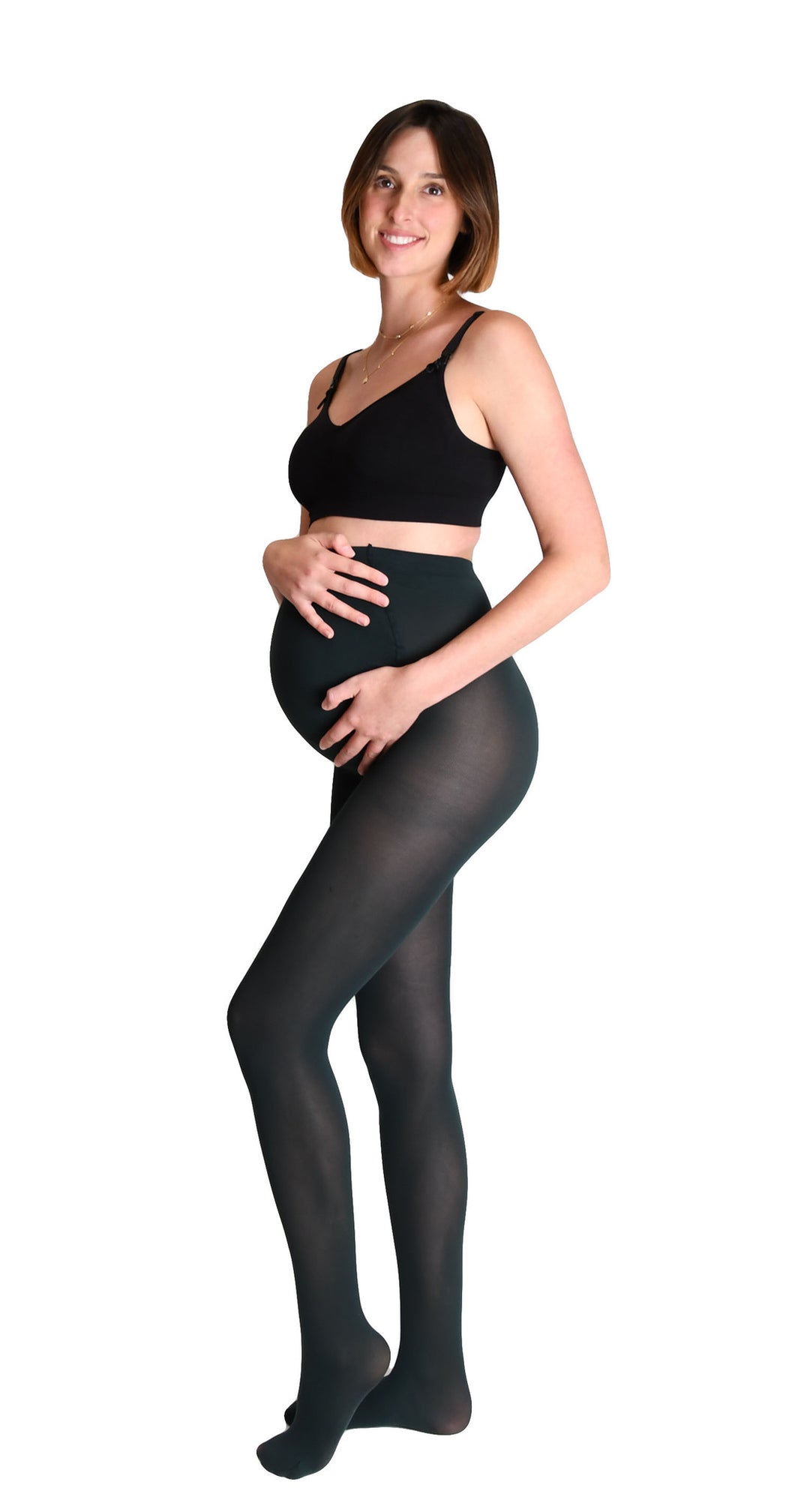 Mamsy - Zwangerschapspanty 60den - groen  | MILD zwangerschapsboetiek - zwangerschapskleding bij Mechelen