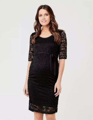 Ripe Maternity - Paisley lace dress black  | MILD zwangerschapsboetiek - zwangerschapskleding bij Mechelen