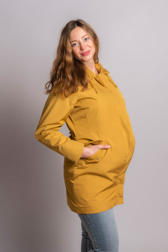 Mamalila - Rain Babywearing Coat Dublin - mustard  | MILD zwangerschapsboetiek - zwangerschapskleding bij Mechelen