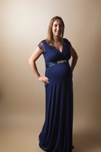 Afbeelding in Gallery-weergave laden, Tiffany Rose - Rosa gown long indigo blue 40-42  | MILD zwangerschapsboetiek - zwangerschapskleding bij Mechelen

