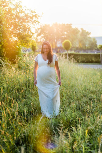 Tiffany Rose - Laura lace gown ivory  | MILD zwangerschapsboetiek - zwangerschapskleding bij Mechelen