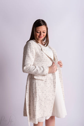 Tiffany Rose - Verity coat ivory ice  | MILD zwangerschapsboetiek - zwangerschapskleding bij Mechelen
