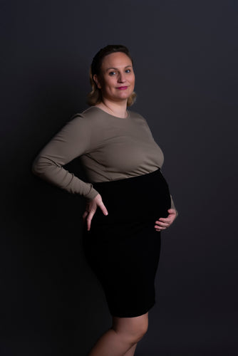 Ripe Maternity - Mia plain skirt black XL  | MILD zwangerschapsboetiek - zwangerschapskleding bij Mechelen