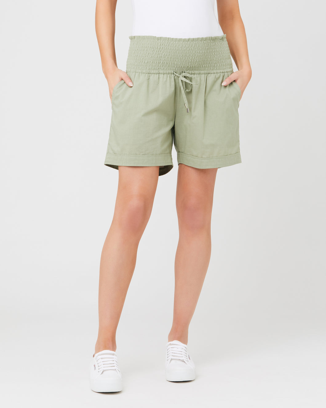 Ripe Maternity - Philly cotton shorts leaf XS  | MILD zwangerschapsboetiek - zwangerschapskleding bij Mechelen