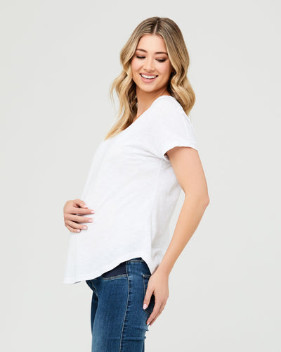 Ripe Maternity - Jaiden tee white XS & L  | MILD zwangerschapsboetiek - zwangerschapskleding bij Mechelen