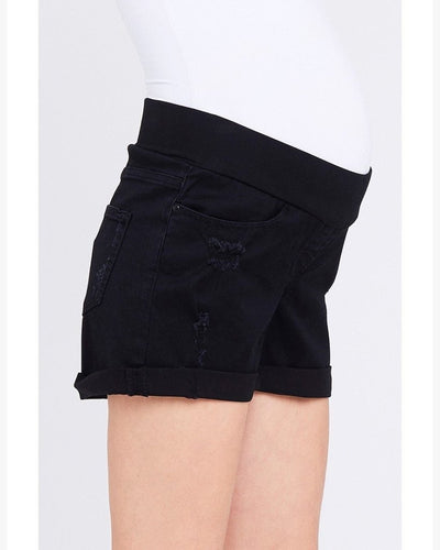 Ripe Maternity - Baxter boyfriend short black XL  | MILD zwangerschapsboetiek - zwangerschapskleding bij Mechelen