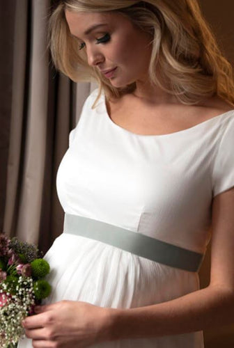 Tiffany Rose - Velvet ribbon sash pale aqua | MILD zwangerschapsboetiek - zwangerschapskleding bij Mechelen
